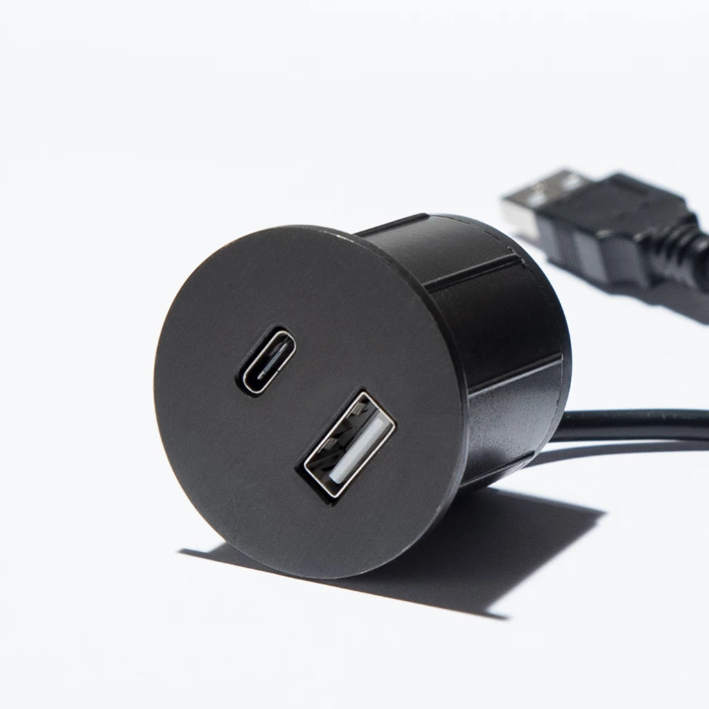 ASA 06029P00003 Nabíjecí HUB vestavný VERSAPICK, 2xUSB 5V (typ A), ⌀42mm, kulatý, plast, černá matná ASA 06029P00003 Nabíjecí HUB vestavný VERSAPICK, 2xUSB 5V (typ A), ⌀42mm, kulatý, plast, černá matná